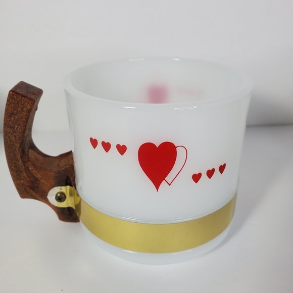 Siesta Ware Vintage 4 Coffee Cups Wooden Handles Poker Playing Cards Bar Ware - Picture 7 of 8